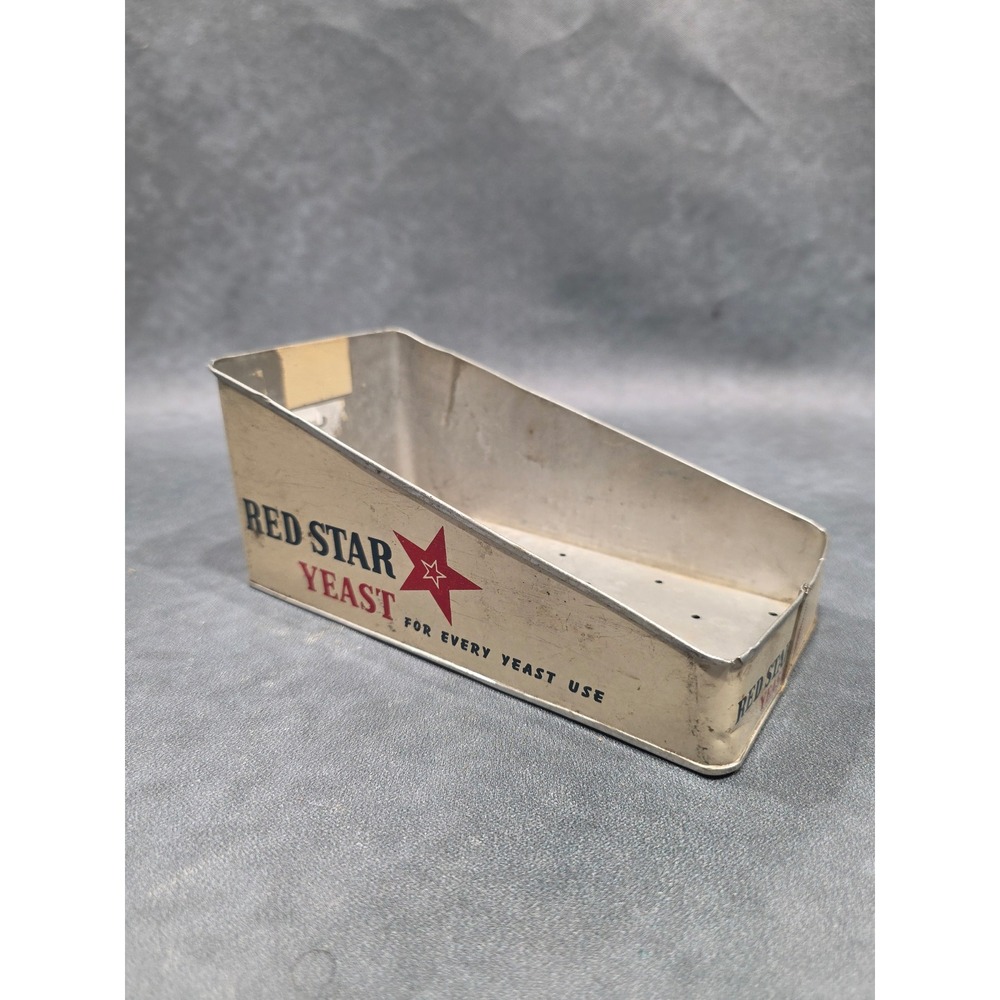 Vintage Red Star Yeast Metal Display Tin Rare Advertising General Store Box